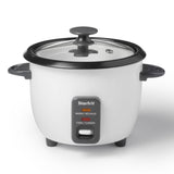Starfrit 300W 6-Cup White Rice Cooker with Steam Basket