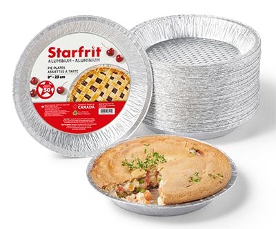 Starfrit 9ʺ Aluminum Deep Pie Plates, 50-pk