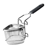 Starfrit Stainless Steel 2-Way Draining Fondue Cooking Basket with Heat-Resistant Handle, 3.7-in