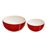 Staub 2piece Mixing Bowl Set Cherry