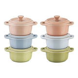 Staub Non-Stick Ceramic Mini Macaron Cocotte Set, 6-pc