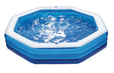 Stella & Finn Octagon Oasis Inflatable Wading Pool, 110 x 83 x 18-in, Ages 3+