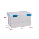 Sterilite Clear Storage Box with Gasketed Lid, 51-L image 4