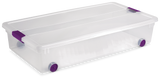 Sterilite ClearView Latch Wheeled Underbed Storage Box, 57-L