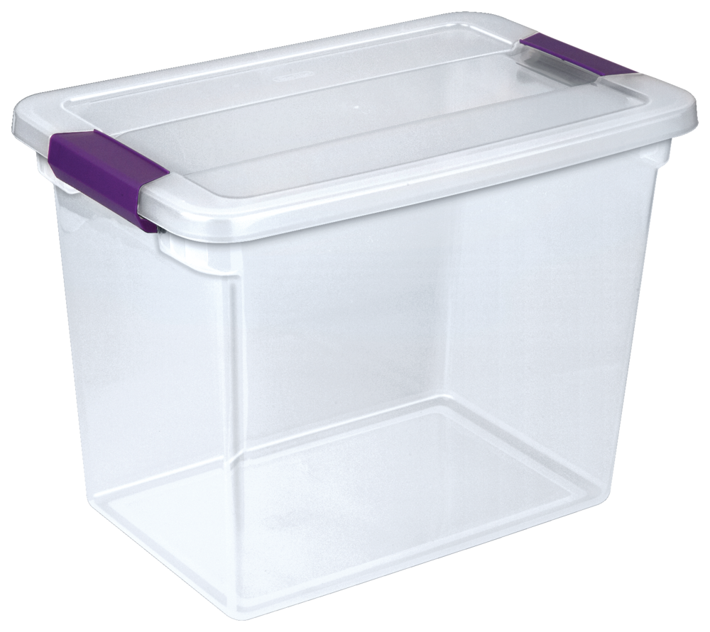 Sterilite ClearView Storage Box with Latched Lid, 26-L