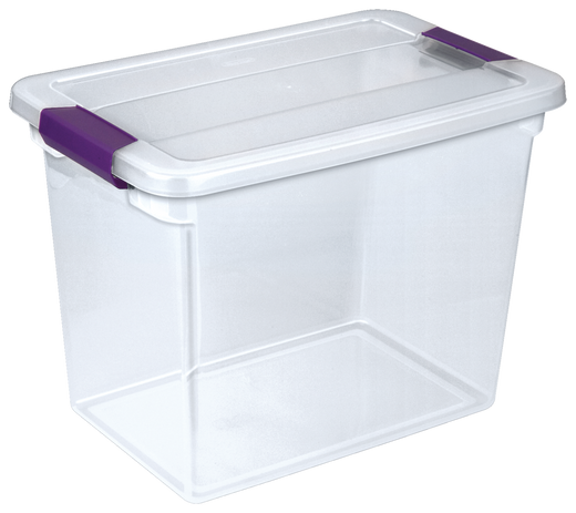 Sterilite ClearView Storage Box with Latched Lid, 26-L