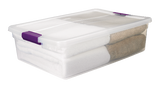 Sterilite ClearView Storage Box with Latched Lid, 30-L