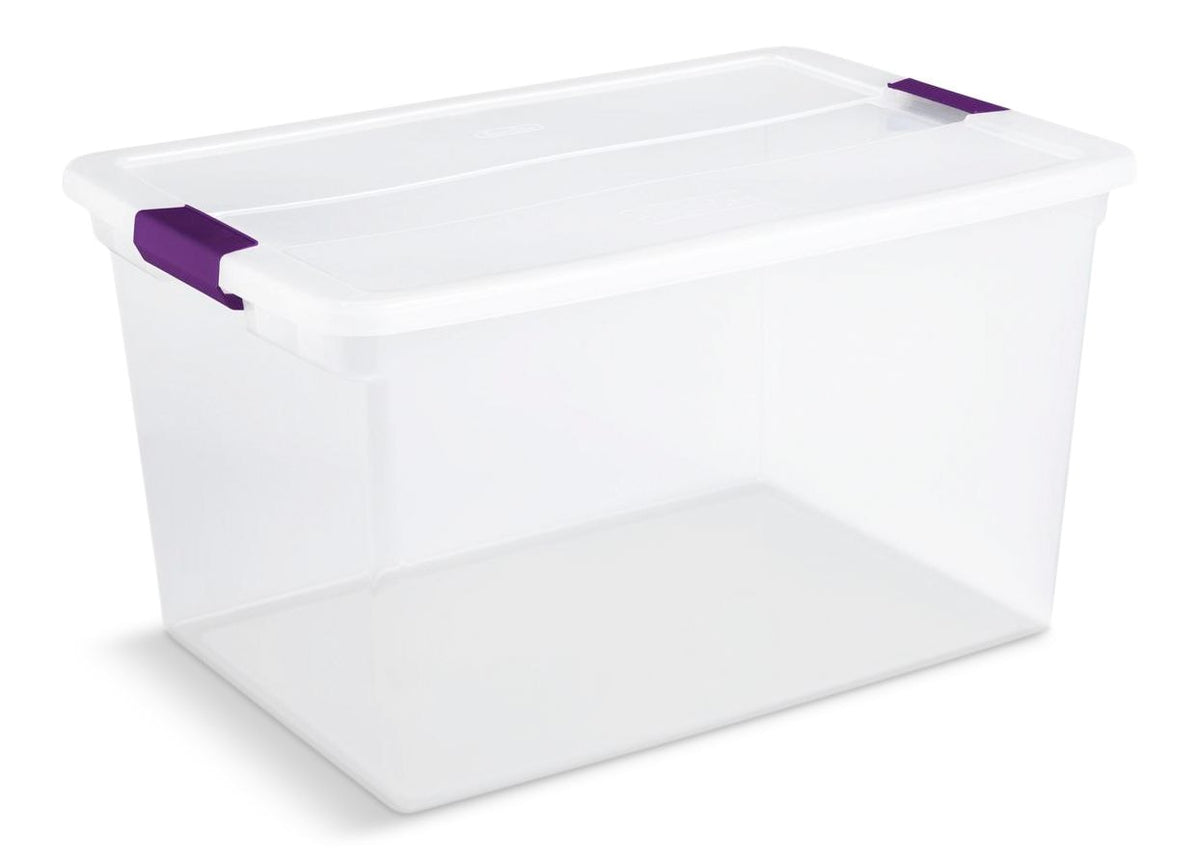 Sterilite ClearView Storage Box with Latched Lid, 62-L