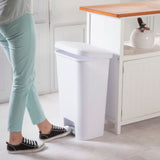 Sterilite Plastic Rectangular Step Garbage Can, White, 45-L image 3