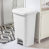 Sterilite Plastic Rectangular Step Garbage Can, White, 45-L image 4