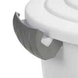 Sterilite Plastic Round Latching Utility Garbage Can, White, 23-L image 2