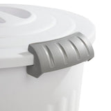 Sterilite Plastic Round Latching Utility Garbage Can, White, 23-L image 3