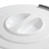 Sterilite Plastic Round Latching Utility Garbage Can, White, 23-L image 4