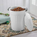 Sterilite Plastic Round Latching Utility Garbage Can, White, 23-L image 6
