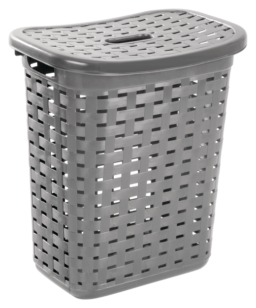 Sterilite Weave Laundry Hamper, Plastic, Grey