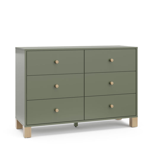 Storkcraft California 6-Drawer Olive/Driftwood Double Dresser/Chest