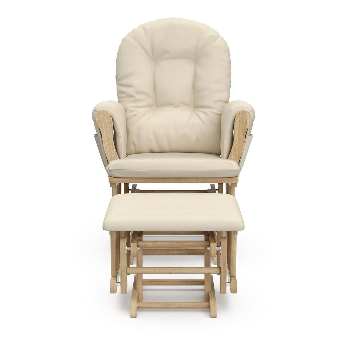 Storkcraft Hoop Glider and Ottoman, Natural/Beige