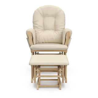 Storkcraft Hoop Glider and Ottoman, Natural/Beige