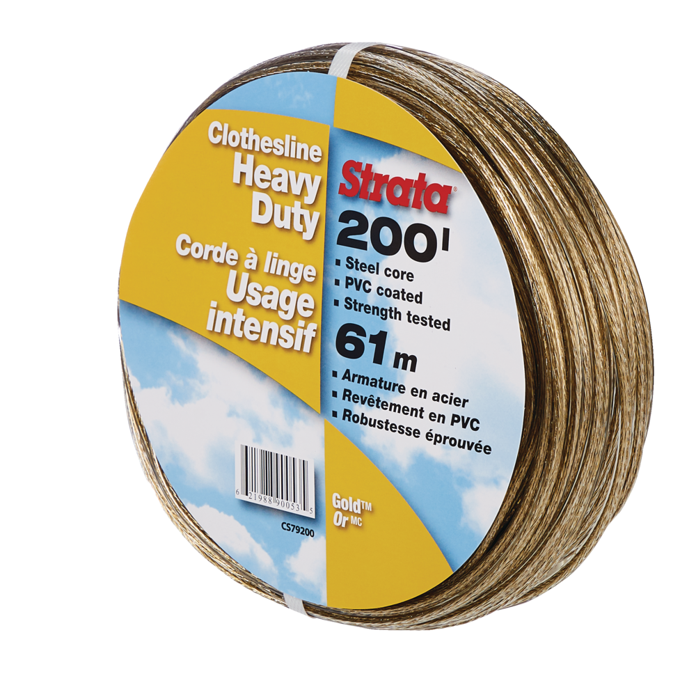 STRATA Gold Heavy Duty Clothesline, 200-ft