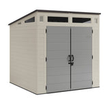 Suncast Modernist 7x7-ft Vanilla/Dove Grey Storage Shed image 2