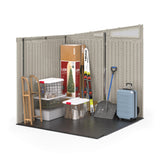 Suncast Modernist 7x7-ft Vanilla/Dove Grey Storage Shed image 6
