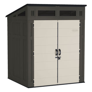 Suncast Modernist Outdoor Storage Shed, Grey, 6-ft x 5-ft
