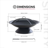 Sunjoy Genesee Round Fire Pit, Black image 8