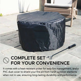 Sunjoy Hexagonal Low Smoke Stainless Steel Fire Pit, 26-in image 7