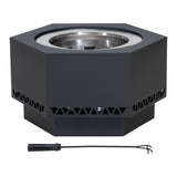 Sunjoy Lawrence Hexagonal Low Smoke Firepit, 28-in