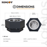Sunjoy Lawrence Hexagonal Low Smoke Firepit, 28-in image 2