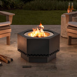 Sunjoy Lawrence Hexagonal Low Smoke Firepit, 28-in image 4