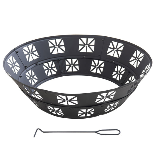 Sunjoy Shelton Fire Ring, Black