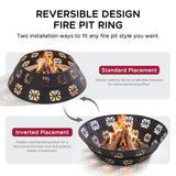 Sunjoy Shelton Fire Ring, Black image 4