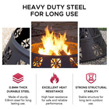 Sunjoy Shelton Fire Ring, Black image 6