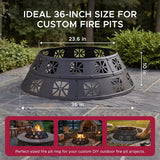 Sunjoy Shelton Fire Ring, Black image 8