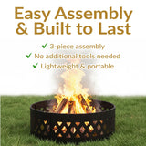 Sunnydaze Decor Cut Out Wood-Burning Fire Ring, 36-in image 5