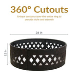 Sunnydaze Decor Cut Out Wood-Burning Fire Ring, 36-in image 8