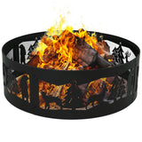 Sunnydaze Decor Forest Wilderness Fire Ring, 36-in image 4