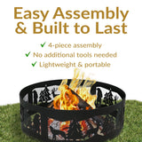 Sunnydaze Decor Forest Wilderness Fire Ring, 36-in image 8