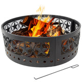 Sunnydaze Décor Heavy-Duty Steel Cut Out Campfire Ring, 36-in image 2