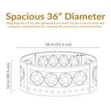 Sunnydaze Décor Heavy-Duty Steel Cut Out Campfire Ring, 36-in image 5