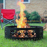 Sunnydaze Décor Heavy-Duty Steel Cut Out Campfire Ring, 36-in image 7