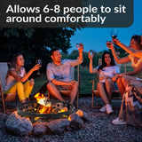 Sunnydaze Décor Heavy-Duty Steel Cut Out Campfire Ring, 36-in image 8