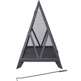 Sunnydaze Decor Majestic Pyramid Steel Fire Pit, Black image 3