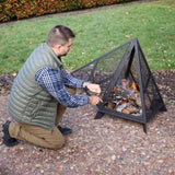 Sunnydaze Decor Majestic Pyramid Steel Fire Pit, Black image 8