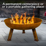 Sunnydaze Decor Rustic Cast Iron Fire Bowl, 30-in image 5