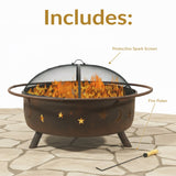 Sunnydaze Décor Steel Cosmic Fire Pit, Extra-Large, 42-in image 8
