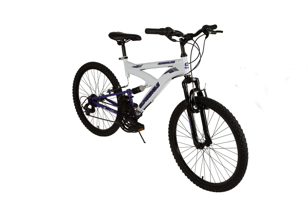 Supercycle Adrenaline Youth DS Mountain Bike 24-in, White