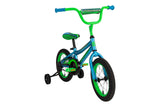 Supercycle Titanium Kids' Bike with Training Wheels, Blue,14-in