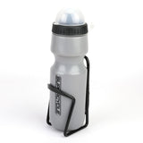 Supercycle Wide Mouth Self-Sealing Bike Water Bottle withCage/Holder, BPA Free, Silver, 21-oz image 2